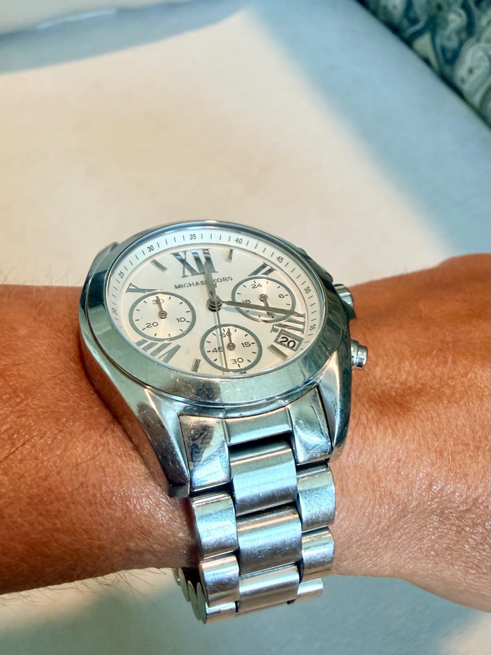 Michael Kors Silver Stainless Steel Chtonograph Watch